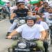 ‘वोटर अधिकार यात्रा’ के दौरान निकाली गई बाइक रैली, बुलेट पर सवार हुए “राहुल गांधी”